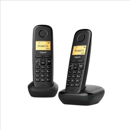 Teléfono inalámbrico gigaset a 170 duo negro