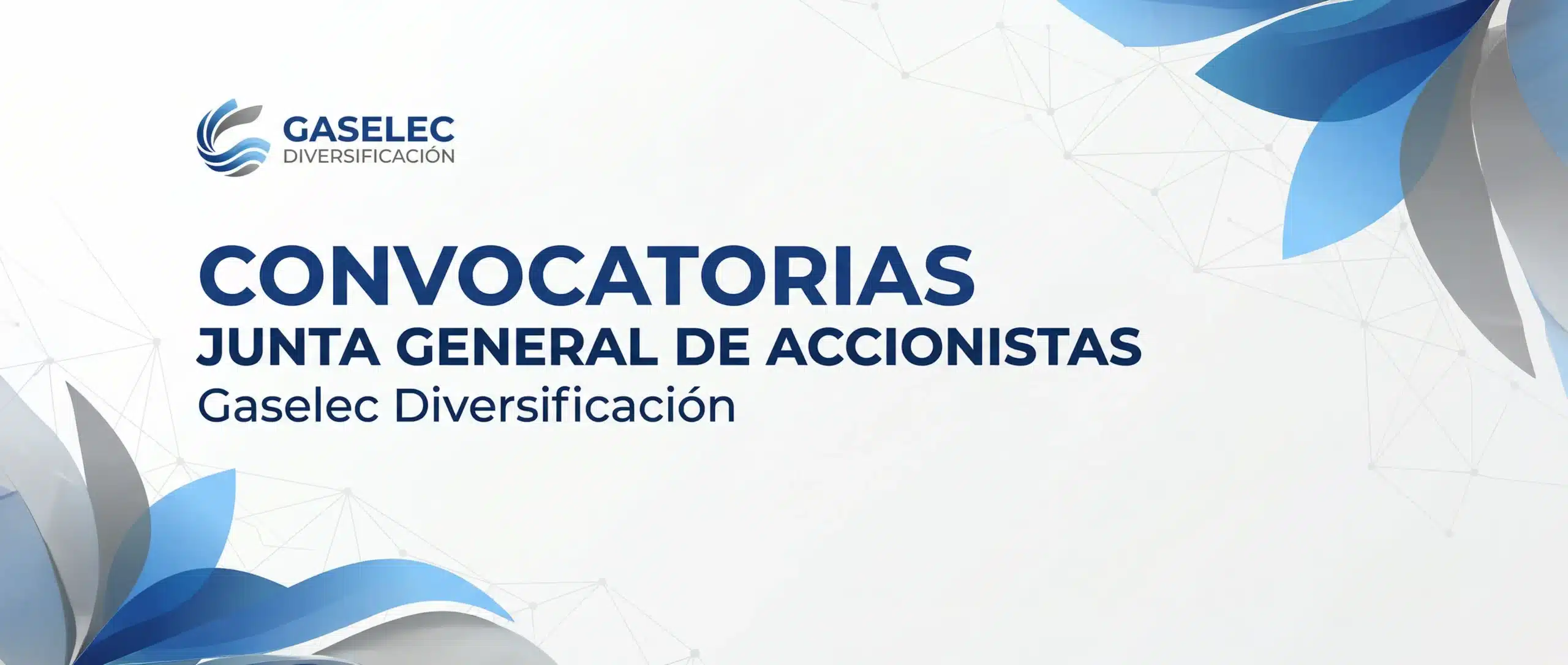 Convocatoria de Junta General Extraordinaria de Accionistas de Gaselec Diversificación